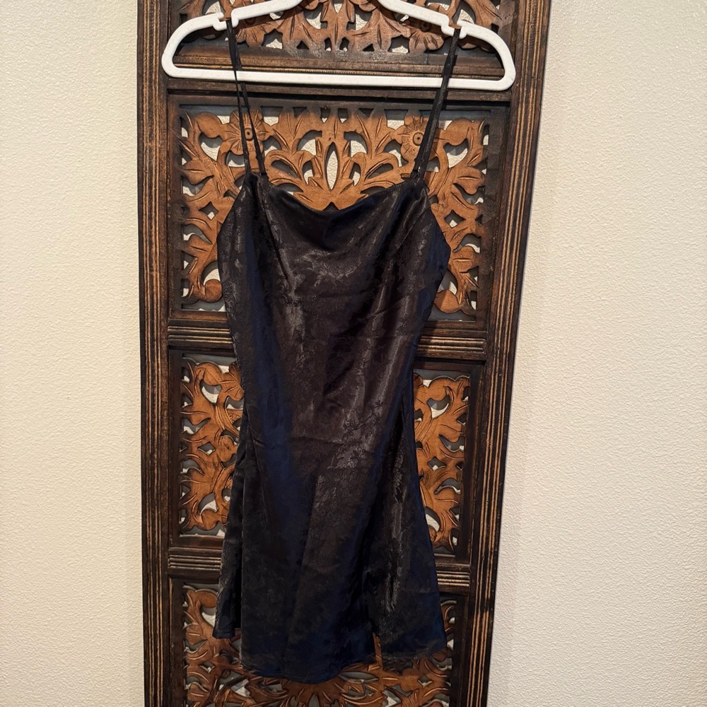 Princess Polly Black Cowl Neck Mini Slip Dress